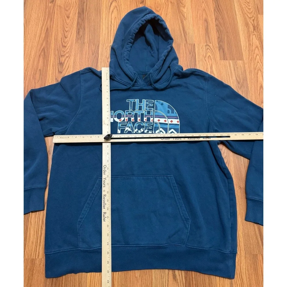 The North Face Half Dome Graphic Hoodie Mens XL Blue Pullover